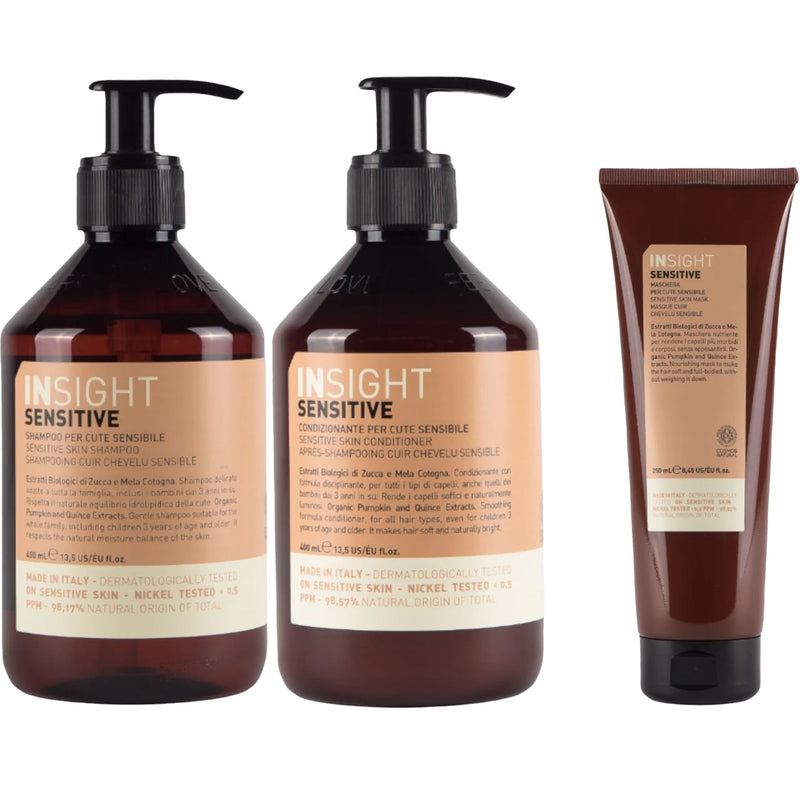 InSight Professional Certified Cosmos Natural Sourced Sensitive Skin Hair Care Bundle 3 pc.