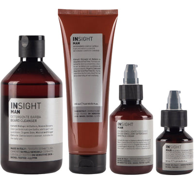 InSight Professional ICEA Certified Organic MAN Hair, Face and Body Bundle 4 pc.